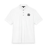 The Lorenzo Script Stretch Jersey Polo - White